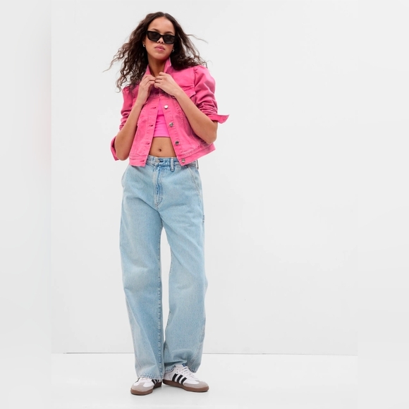 NWT 💖 GAP x Barbie Puff Sleeve Denim Jacket 💖 - Picture 3 of 8